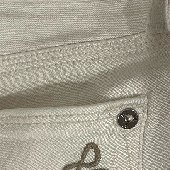 DL1961 Cream Straight Leg Jeans - Picture 3 of 6